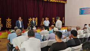 АУДАН ӘКІМІНІҢ ТҰРҒЫНДАРМЕН КЕЗДЕСУІ ЖАЛҒАСУДА