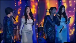 Бала күнгі арманы: Роза Рымбаевамен ән шырқаған қалыңдық көпшілікті тәнті етті