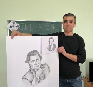 Қызылордада сотталған ер адам Мұқағали Мақатаевтың  суретін салған