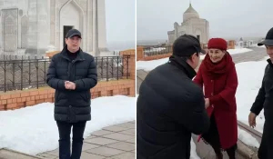 Қайрат Әділгерей кешірім сұрау үшін күйші Құрманғазының басына барды