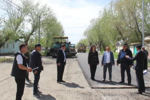 Қазалыда Әйтеке би көшесін жөндеу жұмыстары жүріп жатыр