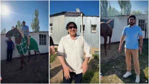 Мейрамбек Беспаев Әбдіжаппар Әлқожаға жылқы сыйлады