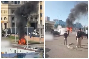Автокөлікте болған жарылыстан бірнеше адам зардап шекті