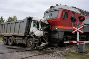 Теміржол өткеліндегі жол апаты: жүргізуші ауруханаға жеткізілді