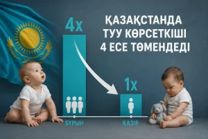 Қазақстанда туу көрсеткіші 4 есе төмендеген