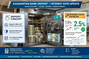1 қазаннан бастап валюталық депозиттің мөлшерлемесі өседі