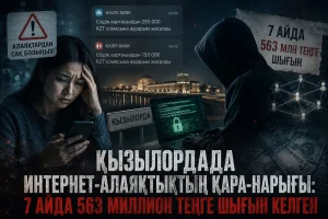ҚЫЗЫЛОРДАДА ИНТЕРНЕТ-АЛАЯҚТЫҚТАР 7 АЙДА 563 МИЛЛИОН ТЕҢГЕ ШЫҒЫН КЕЛТІРГЕН