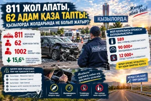 ҚЫЗЫЛОРДАДА 811 ЖОЛ АПАТЫ БОЛЫП, 62 АДАМ ҚАЗА ТАПҚАН